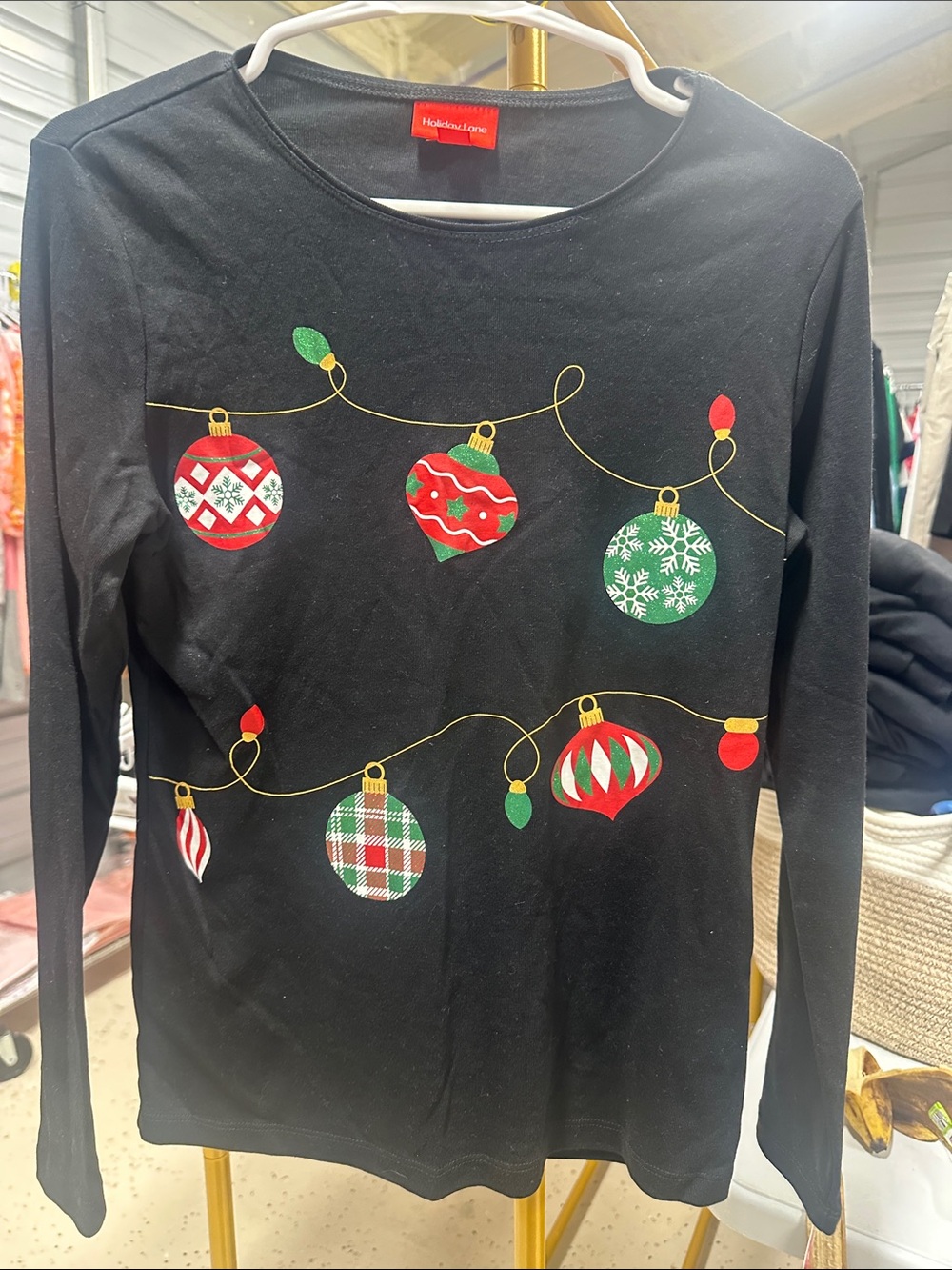NWT WOMENS HOLIDAY LANE LONG SLEEVE TOP